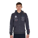 Men's sweatshirt with multi-logo hood
