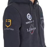 Men's sweatshirt with multi-logo hood