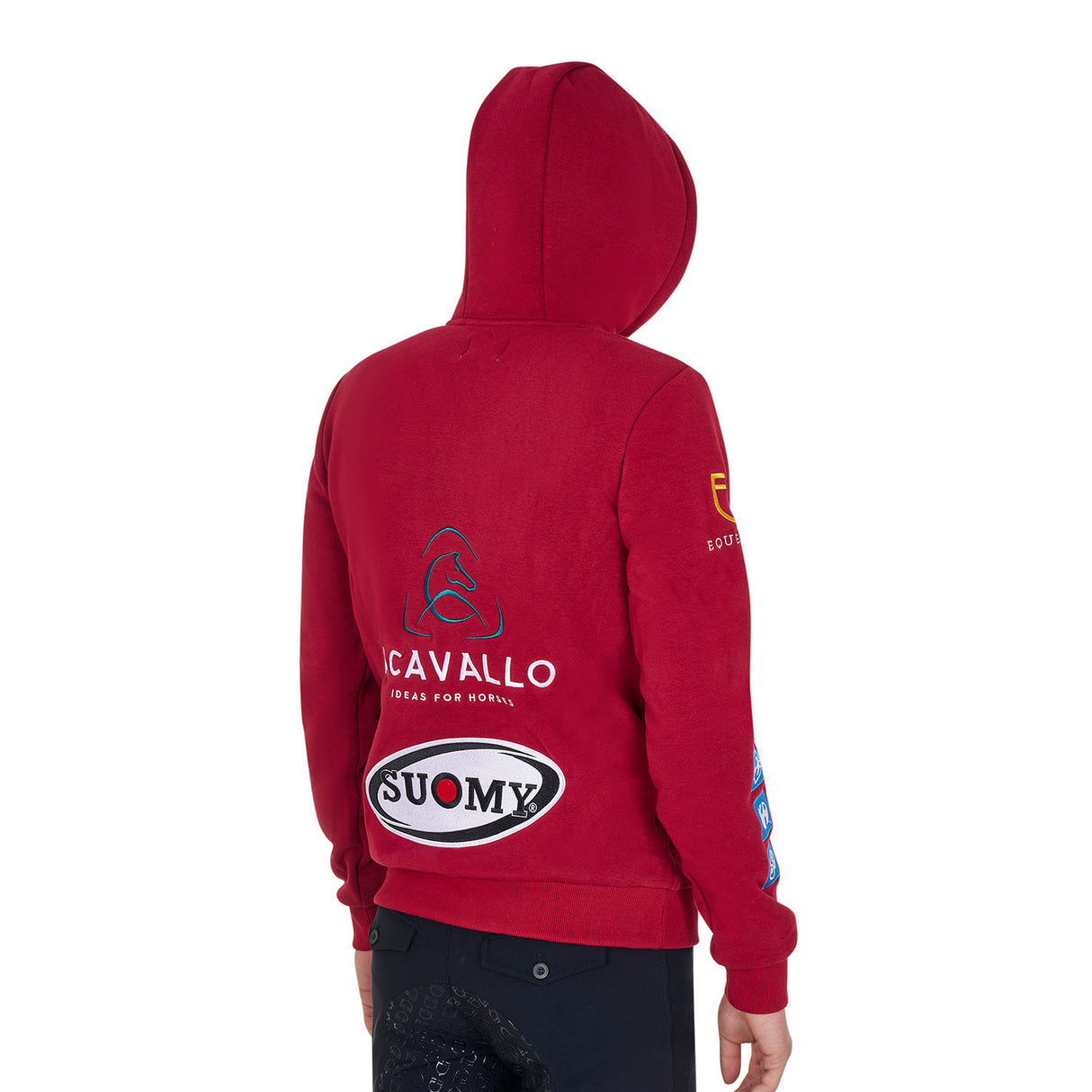Men's sweatshirt with multi-logo hood