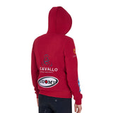Men's sweatshirt with multi-logo hood