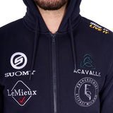 Men's sweatshirt with multi-logo hood