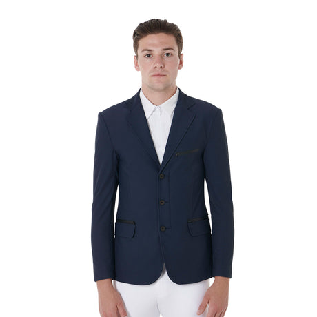 Men's competition jacket three buttons perforated fabric
