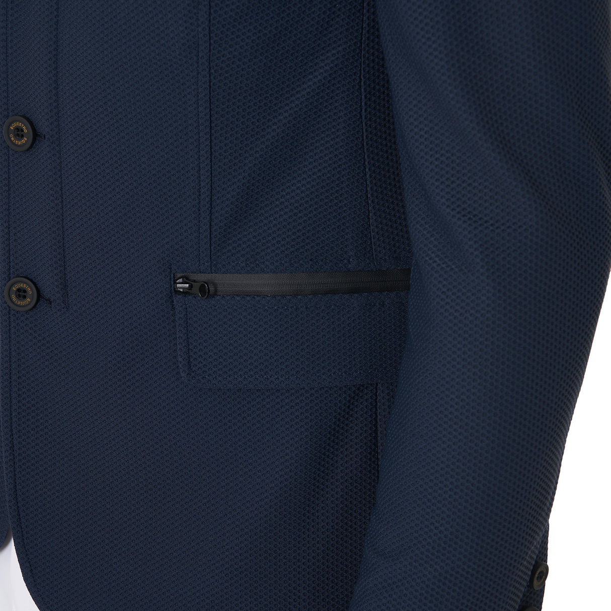 Men's competition jacket three buttons perforated fabric