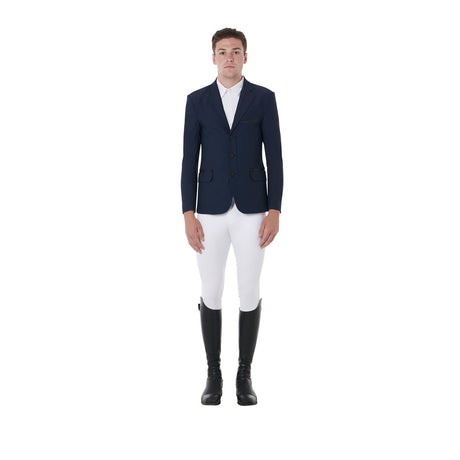 Men's competition jacket three buttons perforated fabric