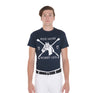 Equestro Men's Slim Fit T-Shirt With Equestrian Print #colour_blue