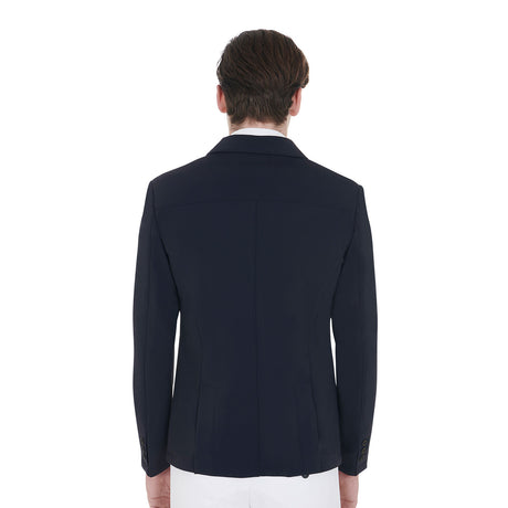 Men's competition jacket with contrasting embroidered logo