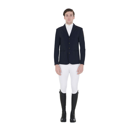 Men's competition jacket with contrasting embroidered logo