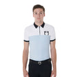 Men's slim fit training polo shirt with front logo