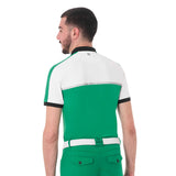Men's slim fit training polo shirt with front logo