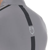 Equestro Men's Slim Fit Long Sleeve Training Polo Shirt