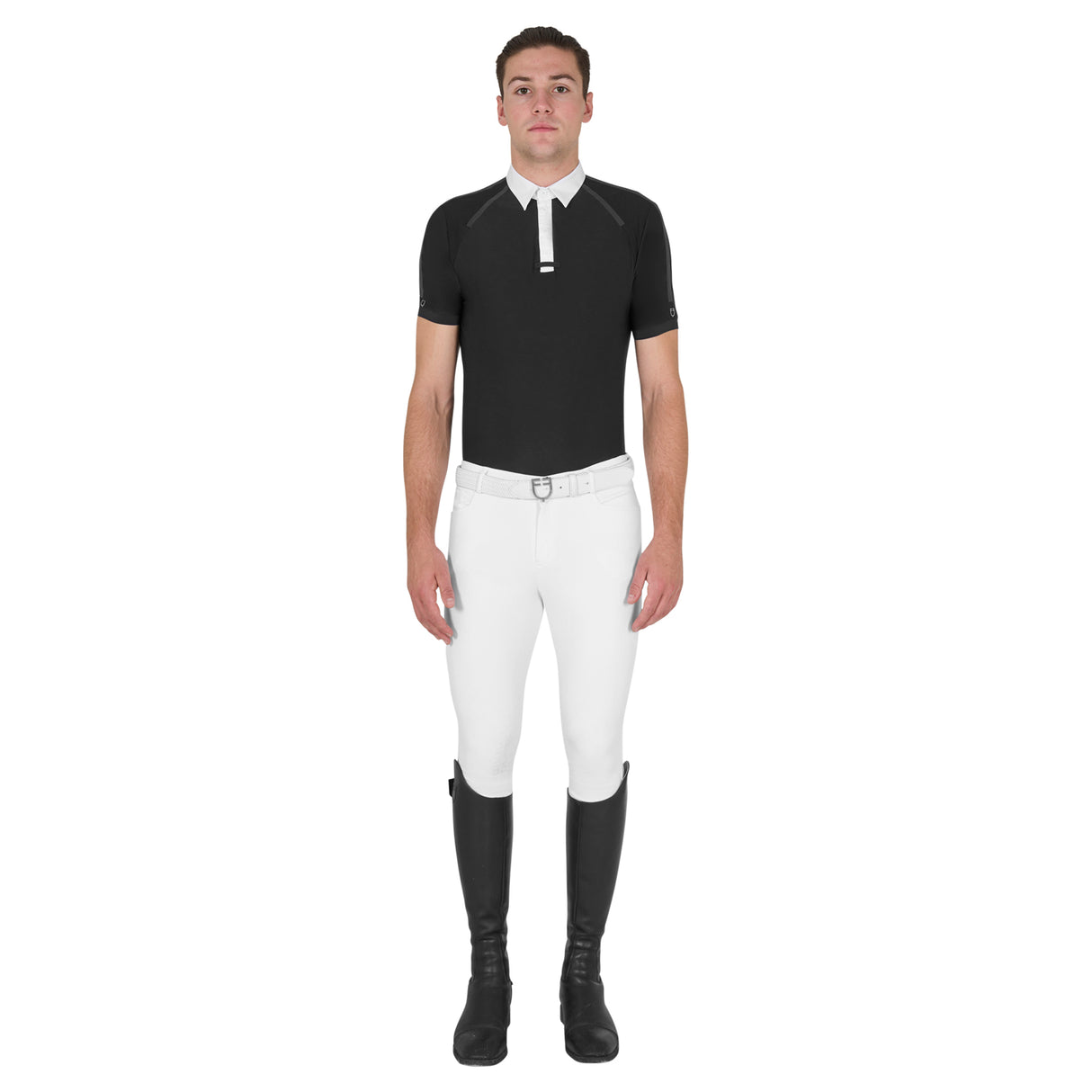 Equestro Men's Slim Fit Short Sleeve Competition Polo Shirt