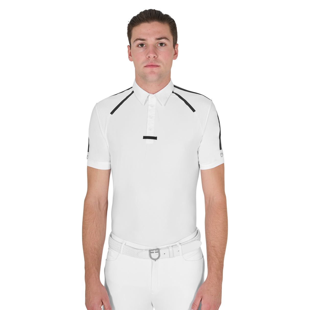 Equestro Men's Slim Fit Short Sleeve Competition Polo Shirt