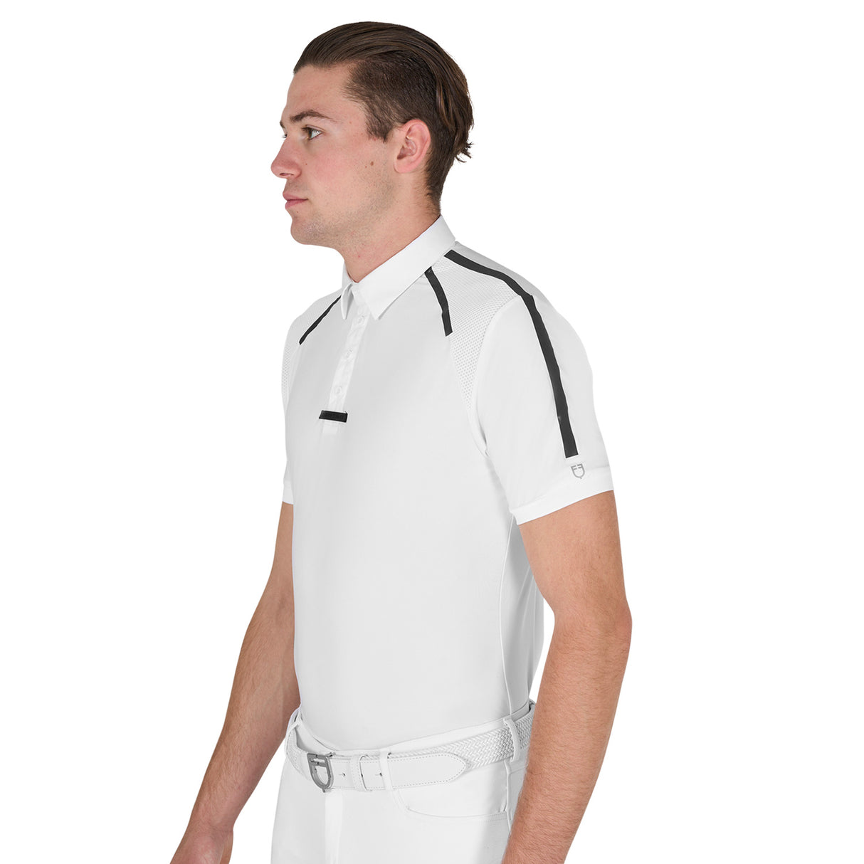 Equestro Men's Slim Fit Short Sleeve Competition Polo Shirt