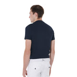 Equestro Men's Slim Fit Jump Print Cotton T-Shirt #colour_blue