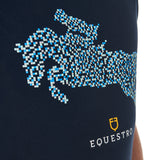 Equestro Men's Slim Fit Jump Print Cotton T-Shirt #colour_blue