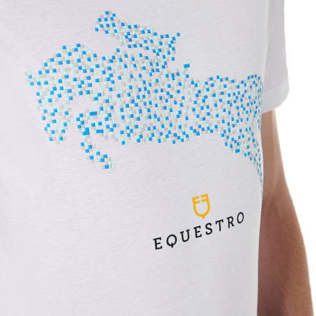 Equestro Men's Slim Fit Jump Print Cotton T-Shirt #colour_white