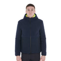 Equestro Men's Waterproof Jacket With Teddy Inserts #colour_blue