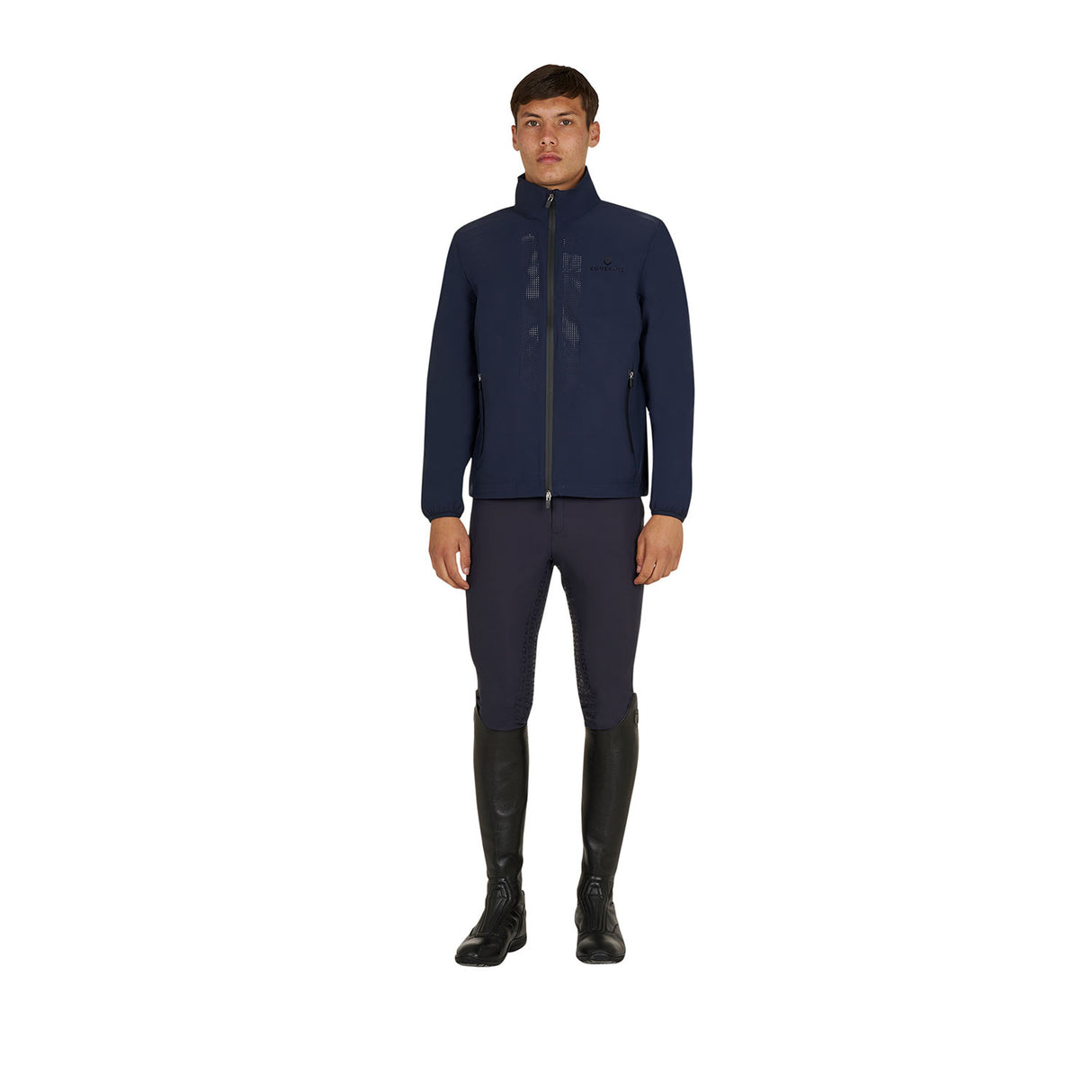 Men's softshell jacket with back logo