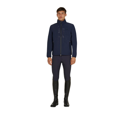 Men's softshell jacket with back logo