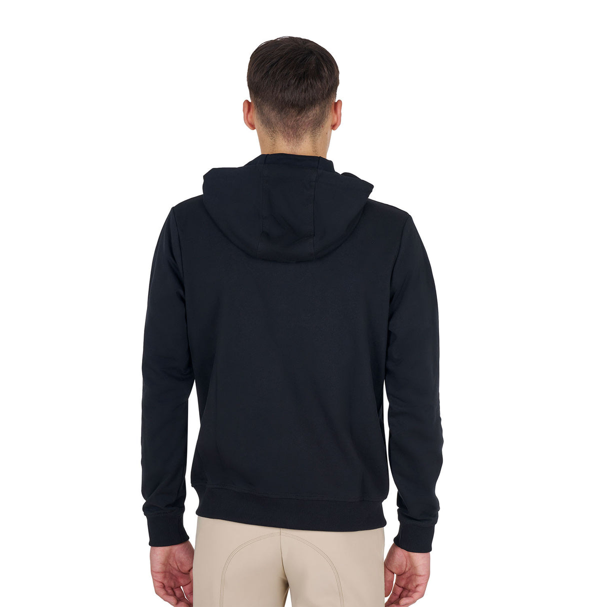 Men's sweatshirt with adjustable hood and zip