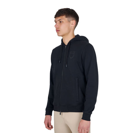 Men's sweatshirt with adjustable hood and zip