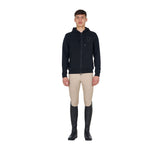 Men's sweatshirt with adjustable hood and zip
