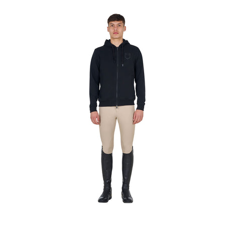 Men's sweatshirt with adjustable hood and zip