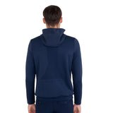 Men's technical sweatshirt with hood and micro-mesh inserts