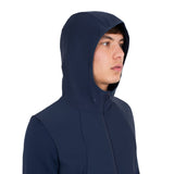 Men's technical sweatshirt with hood and micro-mesh inserts