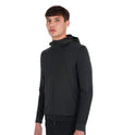 Men's technical sweatshirt with hood and micro-mesh inserts