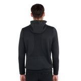 Men's technical sweatshirt with hood and micro-mesh inserts