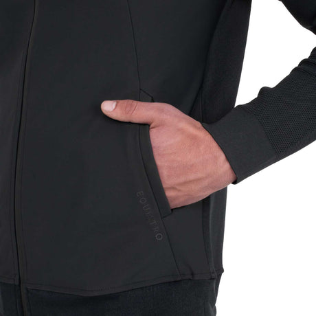 Men's technical sweatshirt with hood and micro-mesh inserts