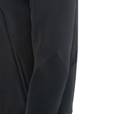 Men's technical sweatshirt with hood and micro-mesh inserts