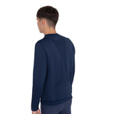 Men's technical crewneck sweatshirt with micro-mesh inserts