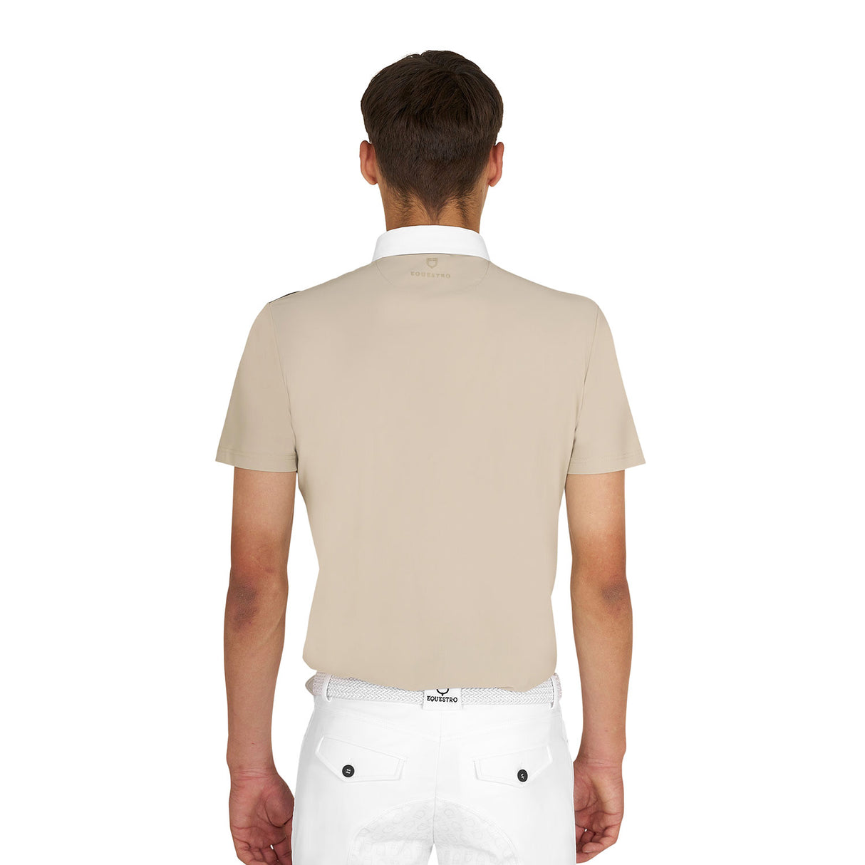 Men's slim fit half-sleeved competition polo shirt