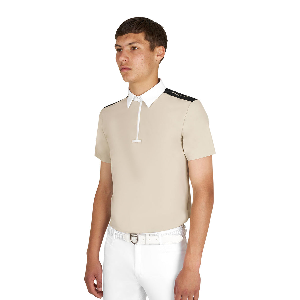 Men's slim fit half-sleeved competition polo shirt