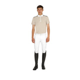Men's slim fit half-sleeved competition polo shirt