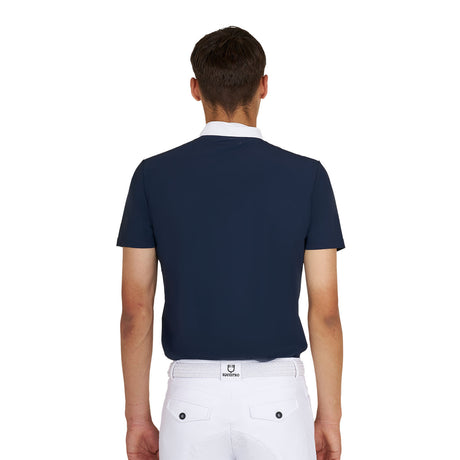 Men's slim fit half-sleeved competition polo shirt