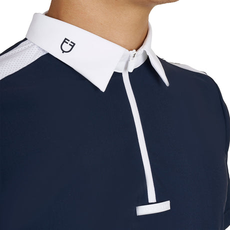 Men's slim fit half-sleeved competition polo shirt
