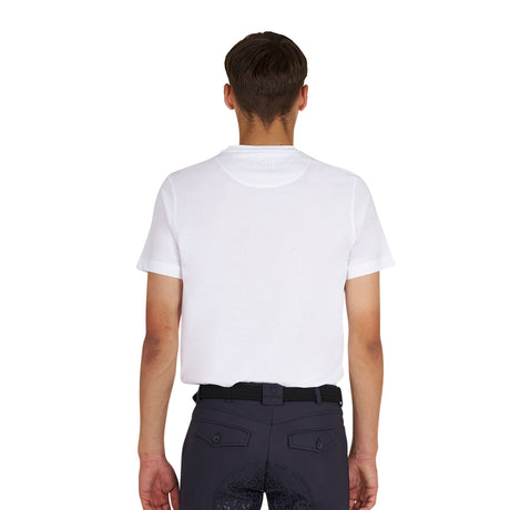 Men's basic T-shirt with chest lettering