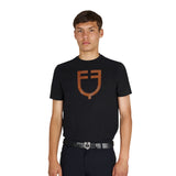 Men's basic T-shirt with glossy logo