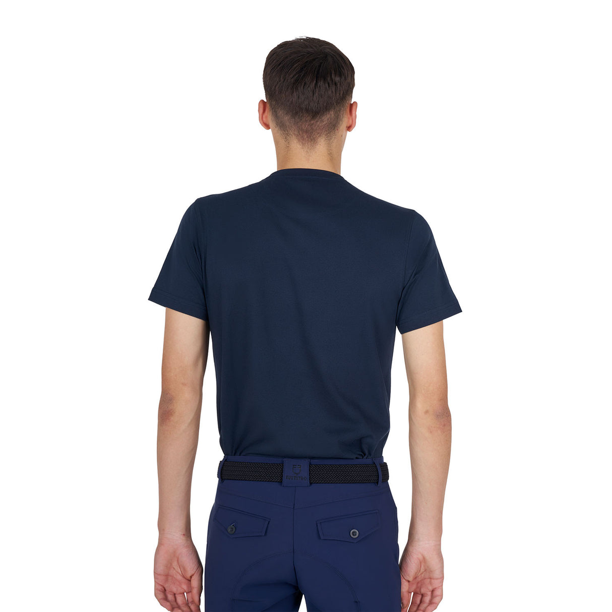 Men's basic T-shirt with glossy logo