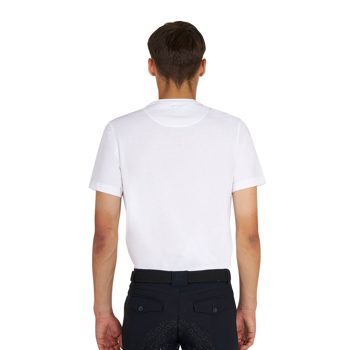 Men's basic T-shirt with glossy logo