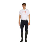 Men's basic T-shirt with glossy logo
