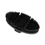 Flexible brush with short synthetic bristles