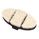 Flexible grooming brush with soft bristles