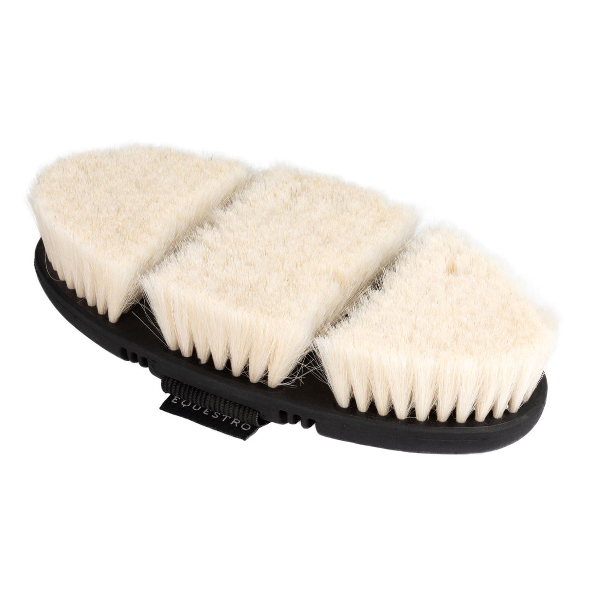 Flexible grooming brush with soft bristles