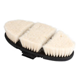Flexible grooming brush with soft bristles