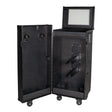 Black hardware saddle cabinet 65x62x138cm