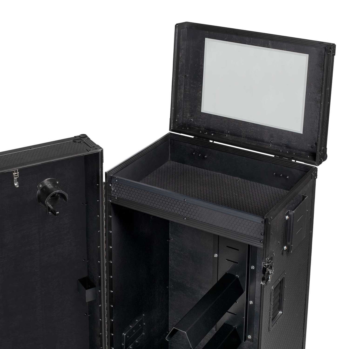 Black hardware saddle cabinet 65x62x138cm